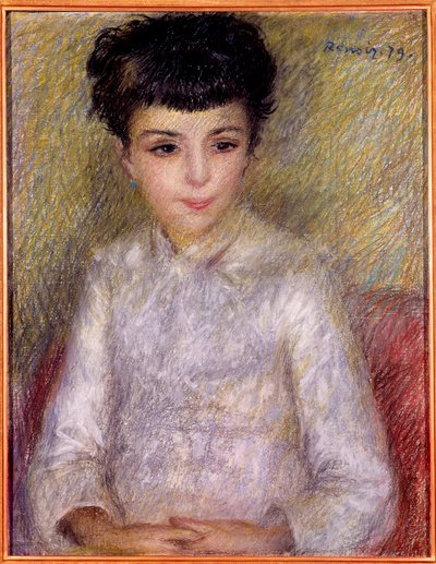 Genç bir kızın portresi. Pierre Auguste Renoir