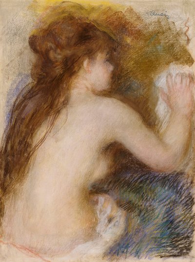Çıplak bir kadının arkadan görünüşü, 1879 dolayları by Pierre Auguste Renoir