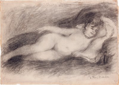 Çıplak uzanmış, c.1903-7 by Pierre Auguste Renoir