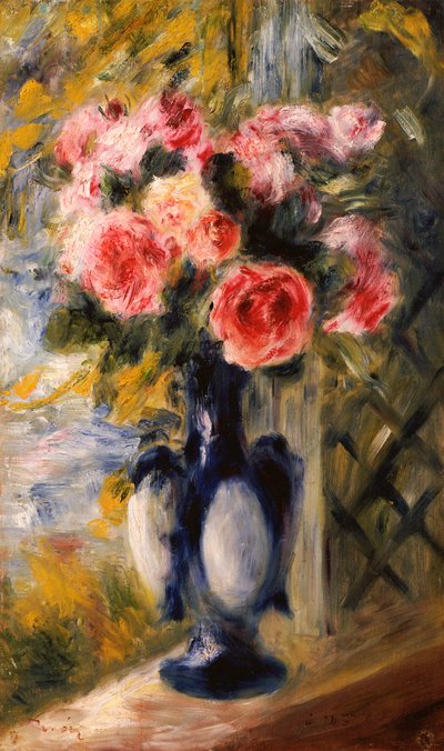 Mavi Vazoda Güller, 1892 by Pierre Auguste Renoir