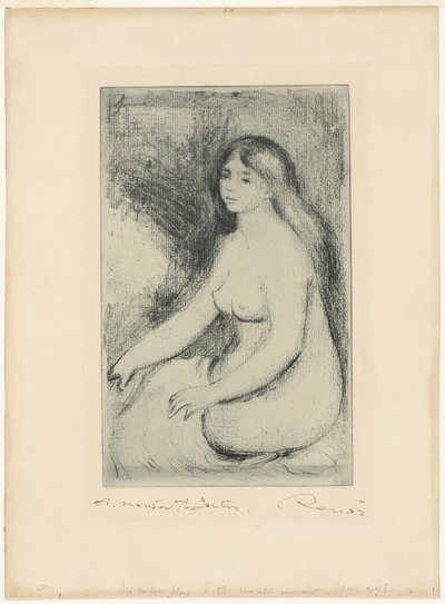 Oturan Yüzücü by Pierre Auguste Renoir
