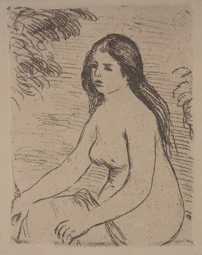 Oturan Kadın Çıplak by Pierre Auguste Renoir
