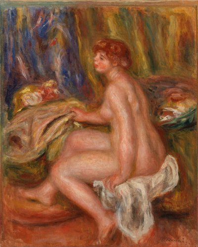 Oturan Kadın Çıplak, Profil Görünümü by Pierre Auguste Renoir