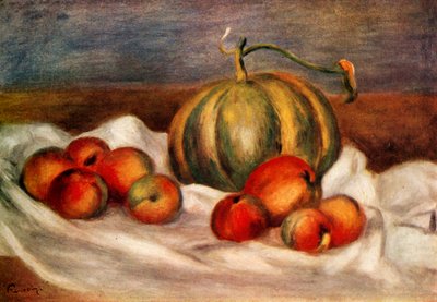 Kavun Ve Şeftali ile Natürmort, 1905, 1948. by Pierre Auguste Renoir