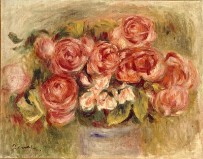 Vazoda Gül Natürmort, 1880'ler ve 1890'lar by Pierre Auguste Renoir