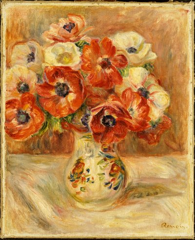 Anemonlu Natürmort by Pierre Auguste Renoir