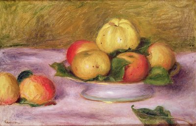 Elmalı Natürmort (tuval üzerine yağlı boya) by Pierre Auguste Renoir