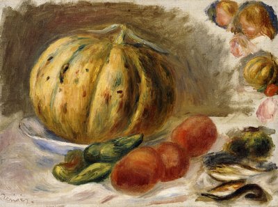 Kavun ve Domatesli Natürmort; Doğa Morte au Melon ve Tomates, c.1900 by Pierre Auguste Renoir