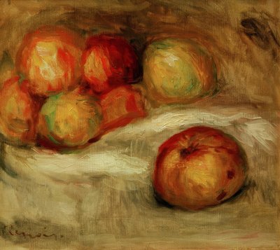 Elma ile natürmort by Pierre Auguste Renoir