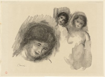 Üç Eskizli Taş by Pierre Auguste Renoir