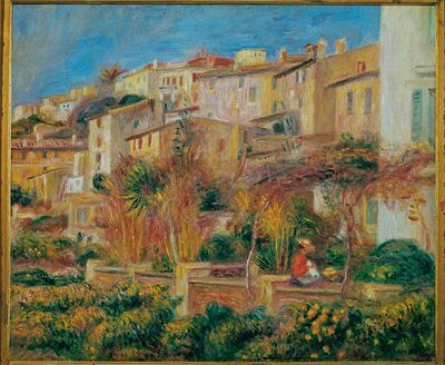 Terrace a Cagnes (tuval üzerine yağlıboya) by Pierre Auguste Renoir