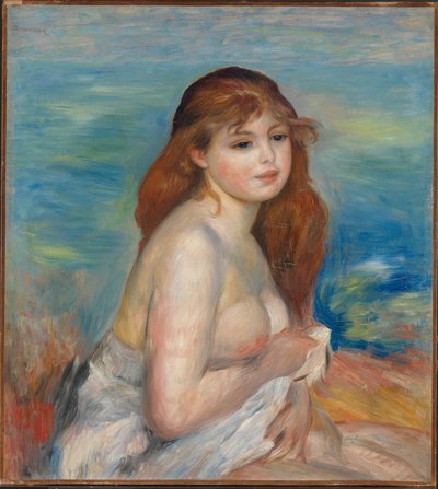 Sarışın Yıkanan, 1887 dolayları by Pierre Auguste Renoir