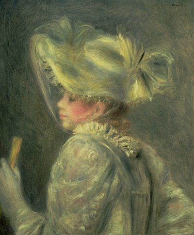 Beyaz Şapka by Pierre Auguste Renoir