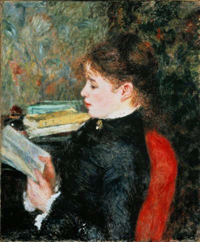 Okuyucu (Okuyan Kadın). Resim Pierre Auguste Renoir (Pierre-Auguste) by Pierre Auguste Renoir