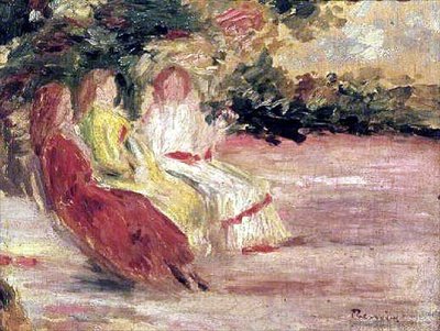 Parkta üç kadın by Pierre Auguste Renoir