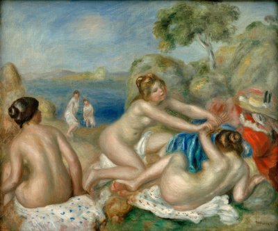 Trois baigneuses au crabe by Pierre Auguste Renoir