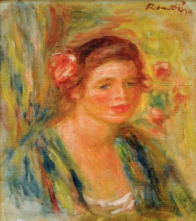 Genç Bir Kadının Başı (Gabrielle Portresi) by Pierre Auguste Renoir