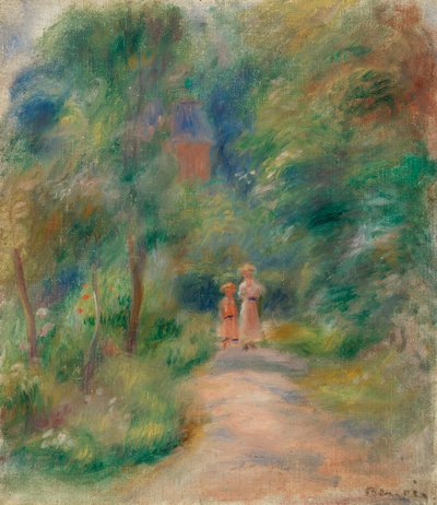 Bir Yolda İki Figür by Pierre Auguste Renoir