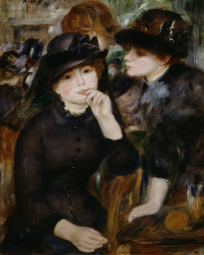 Siyahlı İki Kız, 1880-1882. by Pierre Auguste Renoir