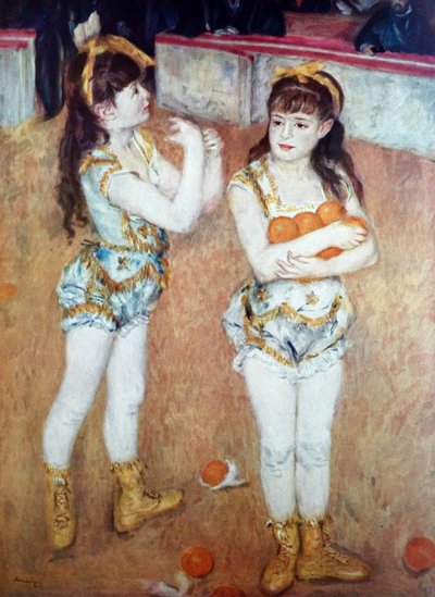 İki Küçük Sirk Kızı by Pierre Auguste Renoir