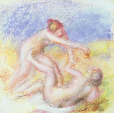 İki Nü (tuval üzerine yağlı boya) by Pierre Auguste Renoir