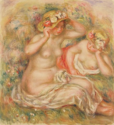 Şapkalı İki Çıplak by Pierre Auguste Renoir