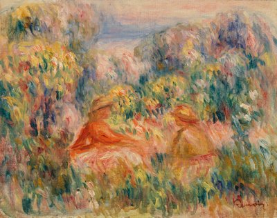 Bir Manzarada İki Kadın by Pierre Auguste Renoir