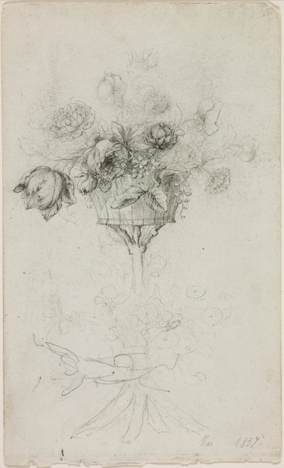 Çiçek vazosu by Pierre Auguste Renoir