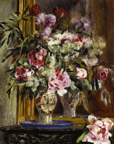 Çiçek Vazosu, 1871 by Pierre Auguste Renoir