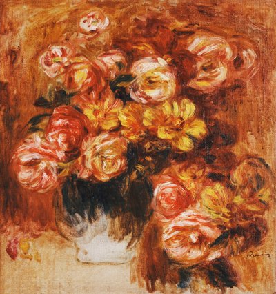 Gül Vazoda; gül vazosu, by Pierre Auguste Renoir