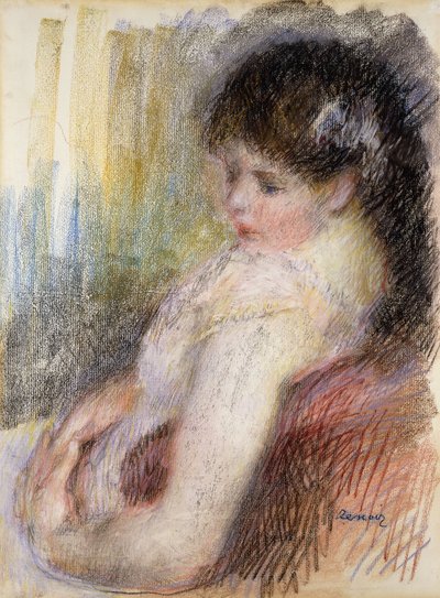 Oturan Kadın; Oturan Kadın, 1879 by Pierre Auguste Renoir