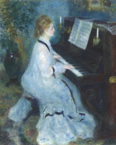 Piyanodaki Kadın, 1875-76 by Pierre Auguste Renoir