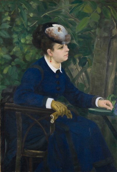 Bahçedeki Kadın Martı Şapkalı Kadın, 1868. by Pierre Auguste Renoir