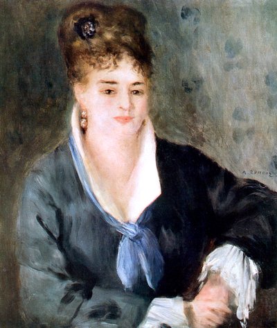 siyahlı kadın, 1876 by Pierre Auguste Renoir