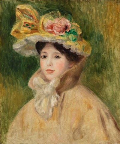 Capeline olan kadın by Pierre Auguste Renoir