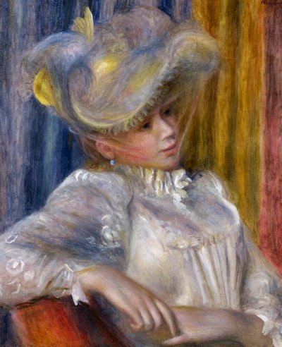 Şapkalı Kadın Şapkalı Kadın, 1891 by Pierre Auguste Renoir