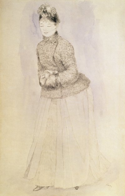 manşonlu kadın by Pierre Auguste Renoir