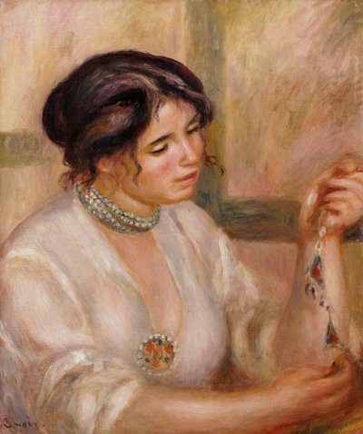 Kolyeli Kadın by Pierre Auguste Renoir