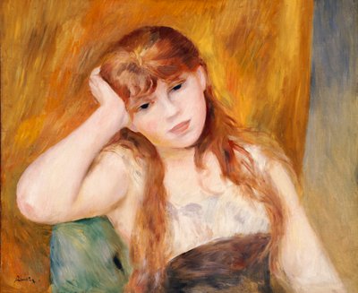 Genç Sarışın Kız, 1886 by Pierre Auguste Renoir