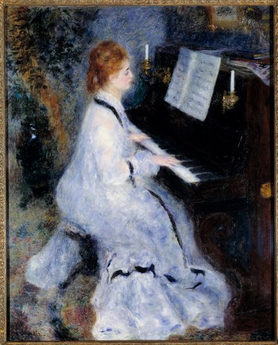 Piyanodaki genç kadın by Pierre-Auguste Renoir