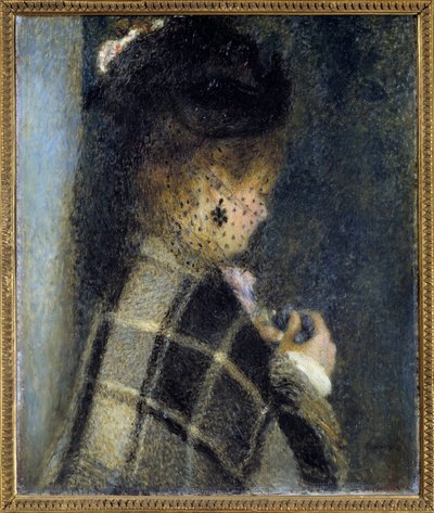 Peçeli genç kadın Tablosu Pierre Auguste Renoir (1841-1919) 1870 dolaylarında Güneş. 0,61x0,51 m Paris, musee d