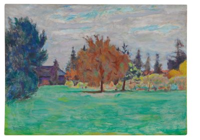 Sarı Ağaç, Le Cos au Grand-Lemps, c.1913 (tuval üzerine serilen kağıt üzerine yağlı boya) by Pierre Bonnard