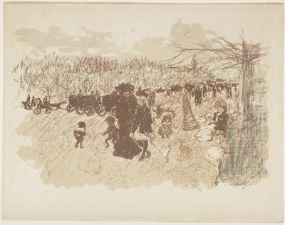 Bois de Boulogne Caddesi, c. 1898 (1899'da yayınlandı) by Pierre Bonnard