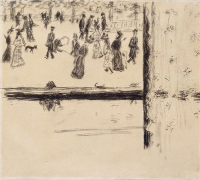 Boulevard des Batignolles, c.1896-8 (kağıt üzerine fırça ve siyah mürekkep) by Pierre Bonnard