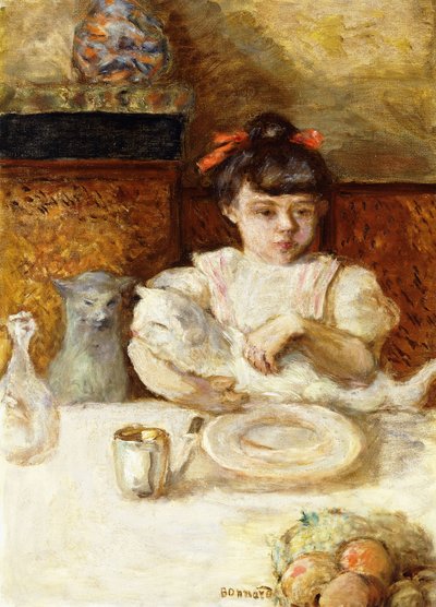 Çocuk ve Kediler; Enfant et Chats, c.1906 (tuval üzerine yağlı boya) by Pierre Bonnard