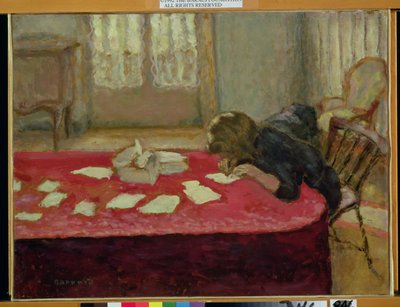 kız yazma by Pierre Bonnard