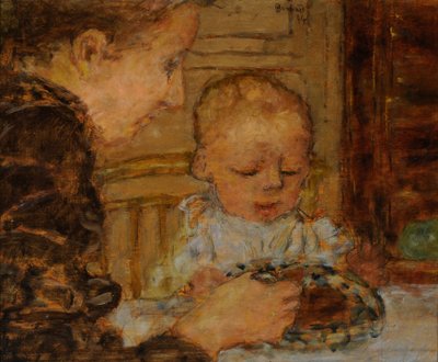 büyükanne ve çocuk by Pierre Bonnard