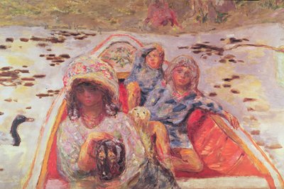 Teknede, kız detayı, 1907 c. (tuval üzerine yağlı boya) (91687 detayı) by Pierre Bonnard