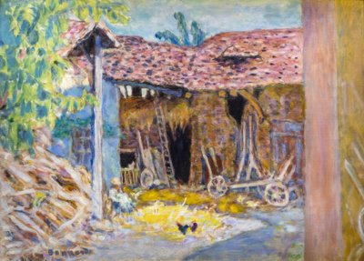 Bir Çiftliğin veya Ahırın Avlusu by Pierre Bonnard