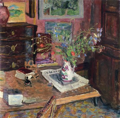 Çiçekli iç mekan, c.1910 by Pierre Bonnard